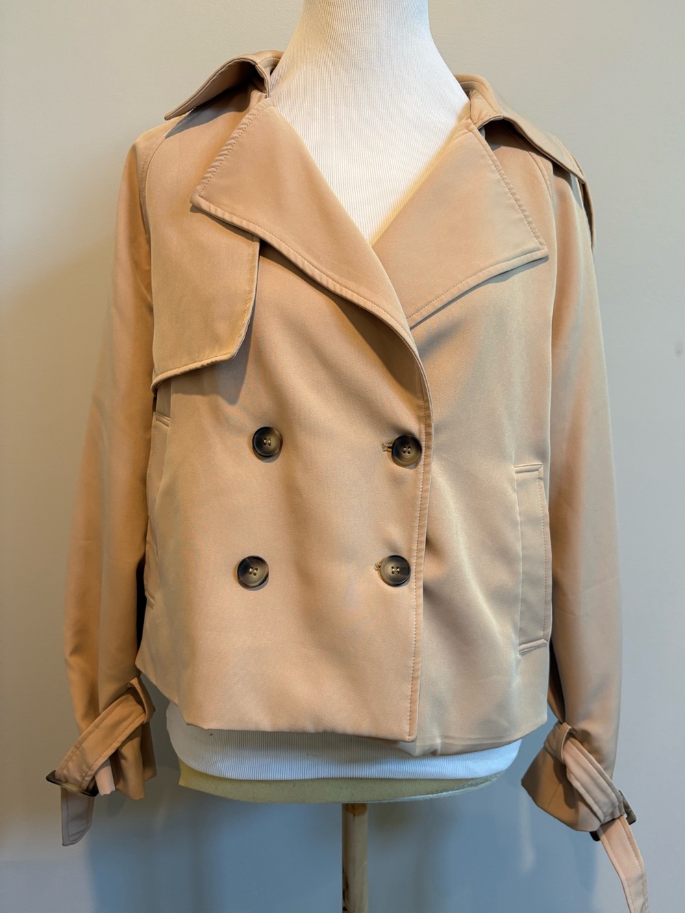 Cropped Trench coat size large